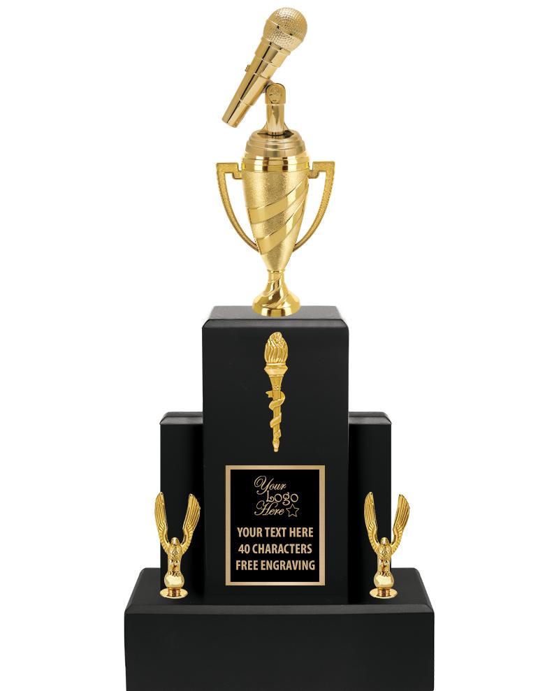 20.75" BLACK WOOD TRP/GOLD CUP