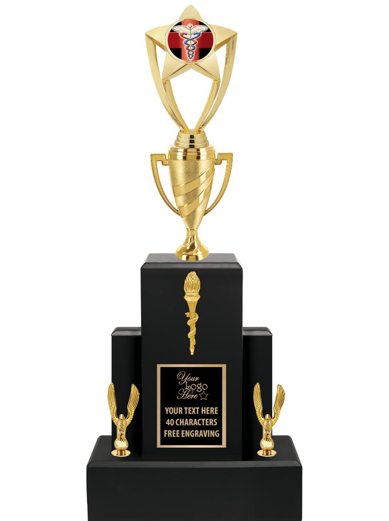 20.75" BLACK WOOD TRP/GOLD CUP