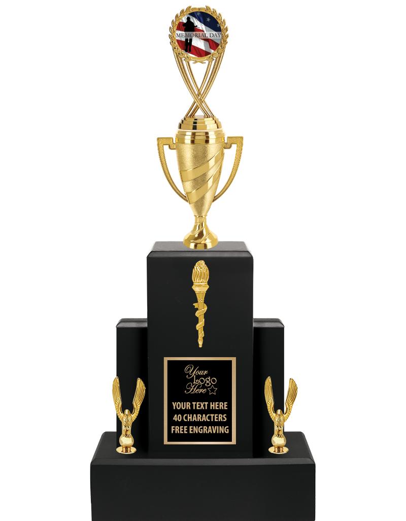 20.75" BLACK WOOD TRP/GOLD CUP