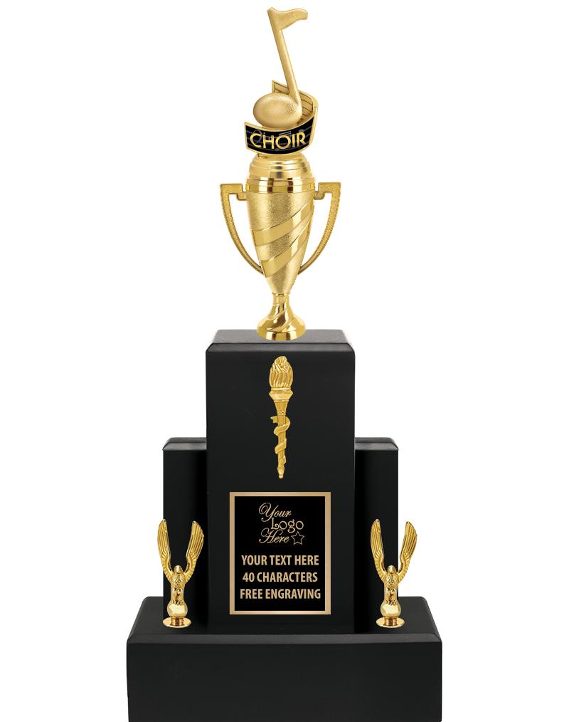 20.75" BLACK WOOD TRP/GOLD CUP