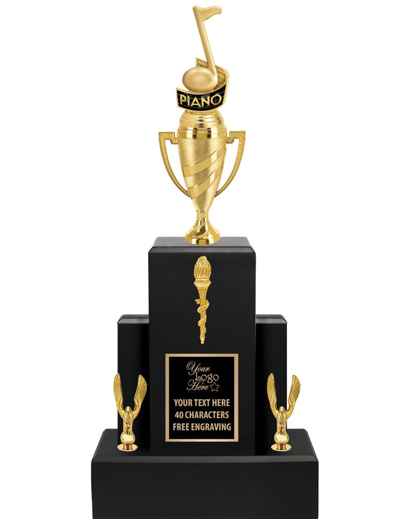 20.75" BLACK WOOD TRP/GOLD CUP