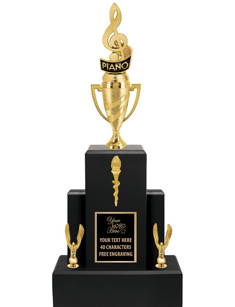 20.75" BLACK WOOD TRP/GOLD CUP