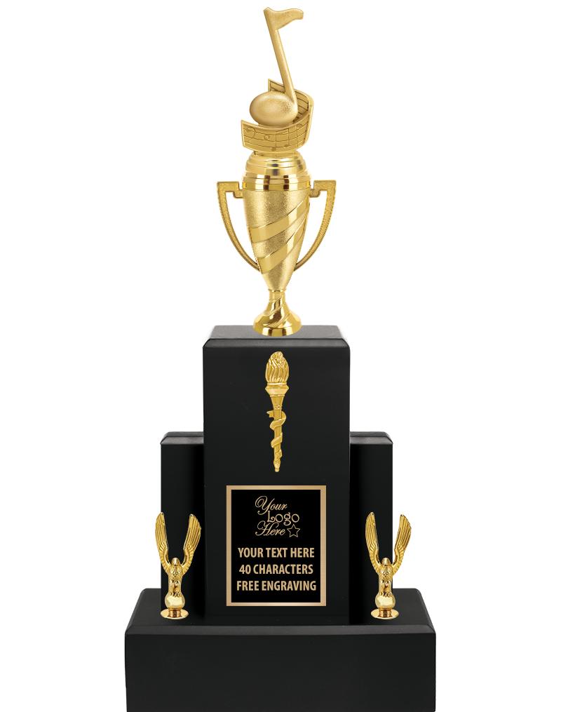 20.75" BLACK WOOD TRP/GOLD CUP