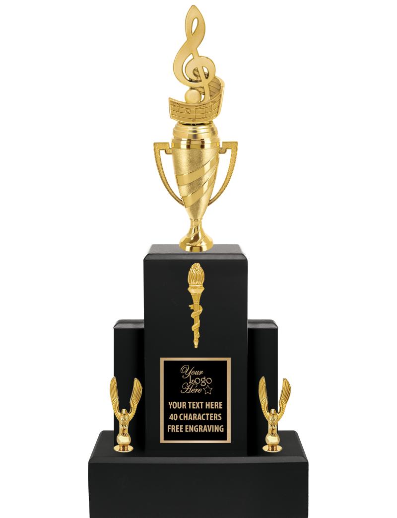 20.75" BLACK WOOD TRP/GOLD CUP