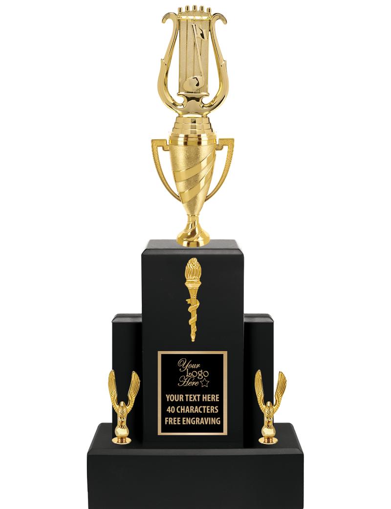 20.75" BLACK WOOD TRP/GOLD CUP