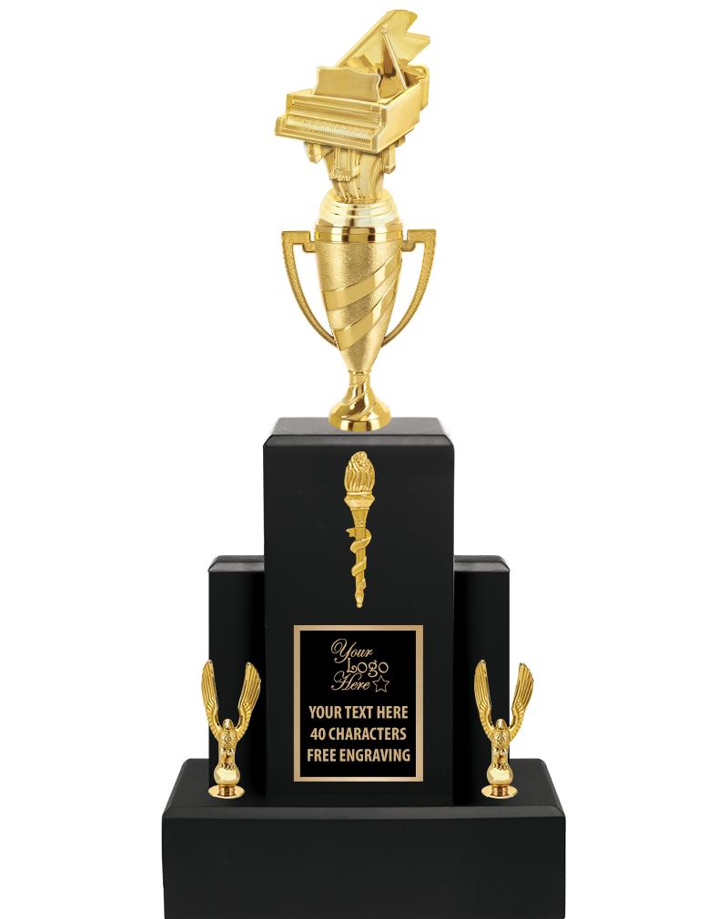 20.75" BLACK WOOD TRP/GOLD CUP