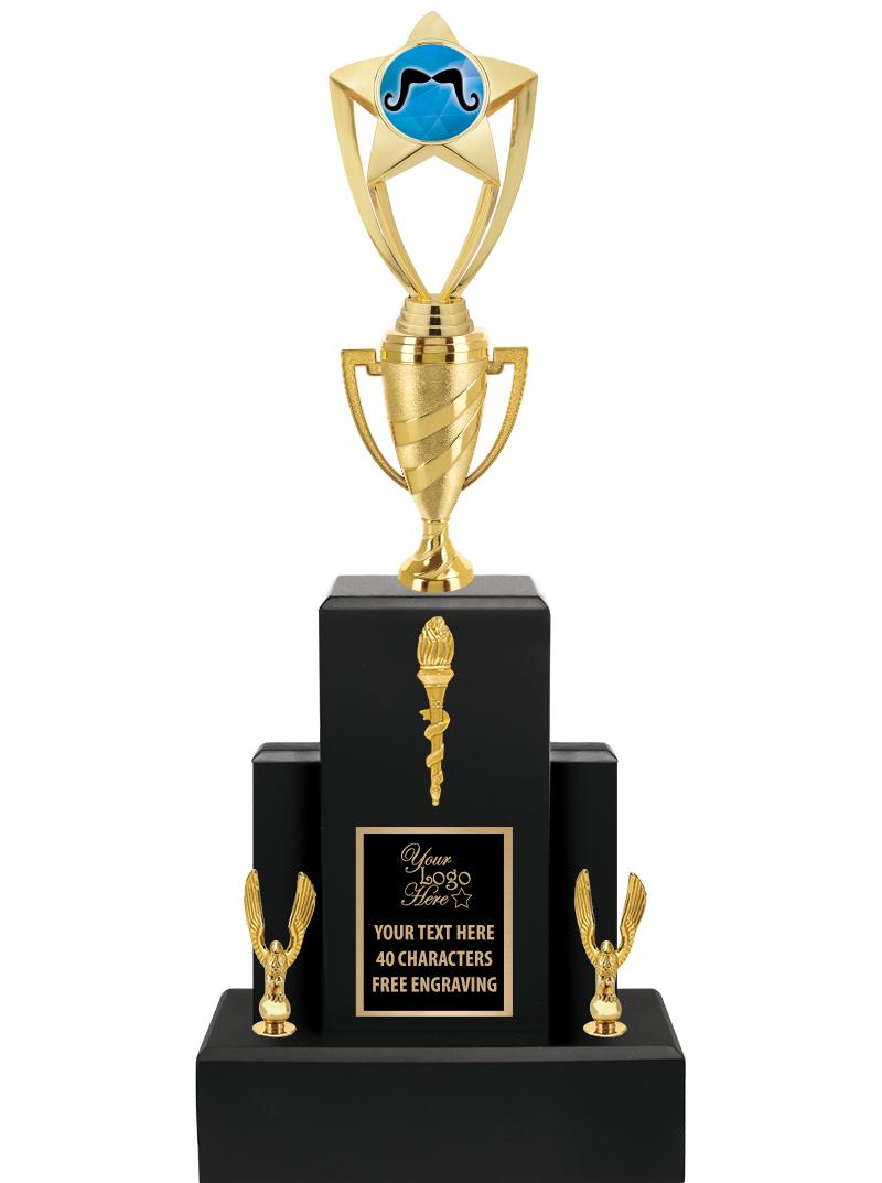 20.75" BLACK WOOD TRP/GOLD CUP