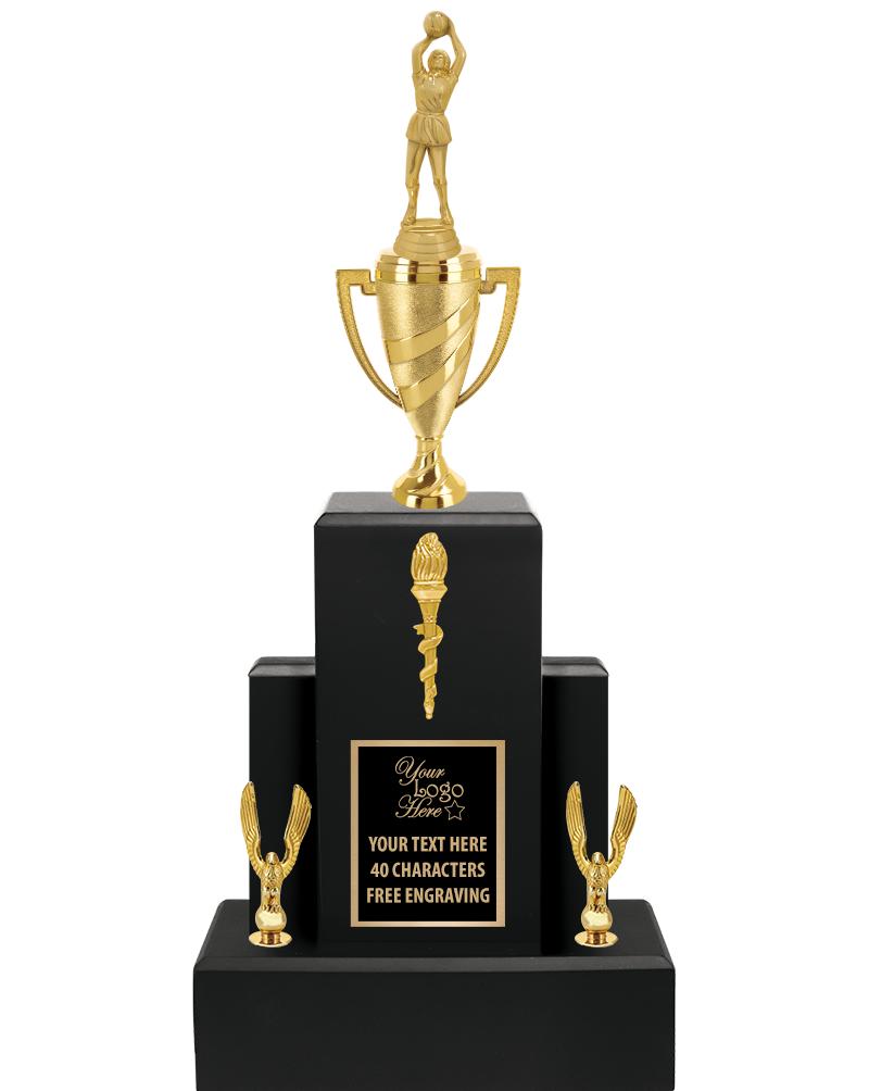 20.75" BLACK WOOD TRP/GOLD CUP