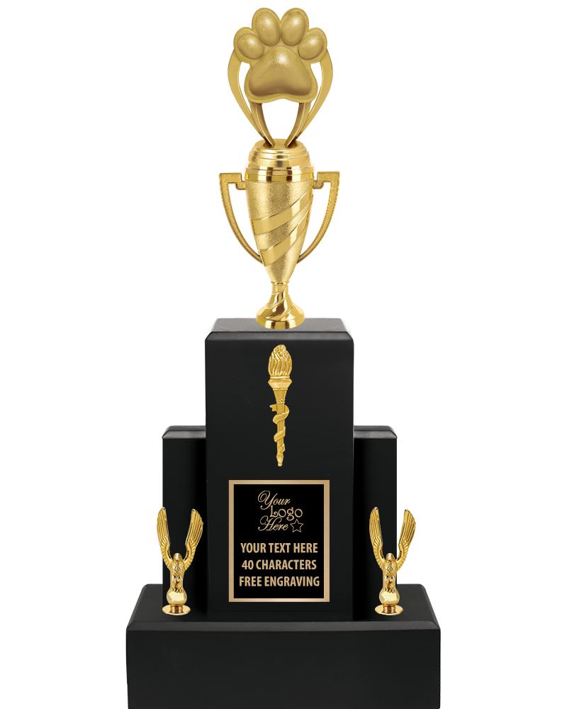 20.75" BLACK WOOD TRP/GOLD CUP