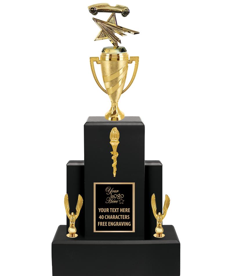 20.75" BLACK WOOD TRP/GOLD CUP