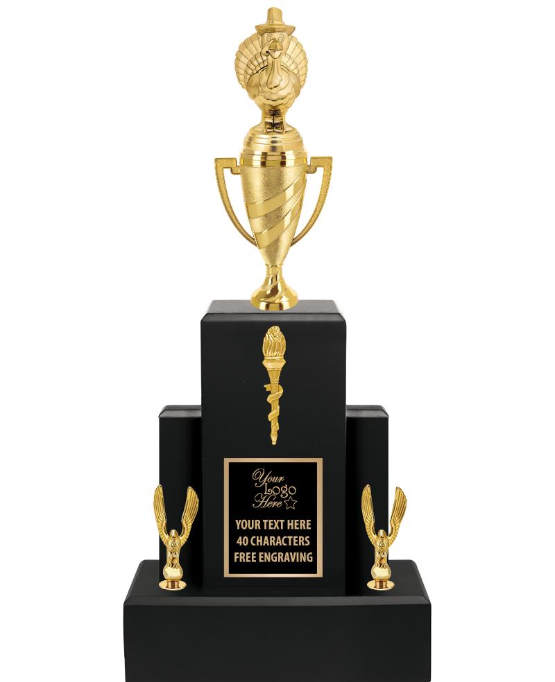 20.75" BLACK WOOD TRP/GOLD CUP