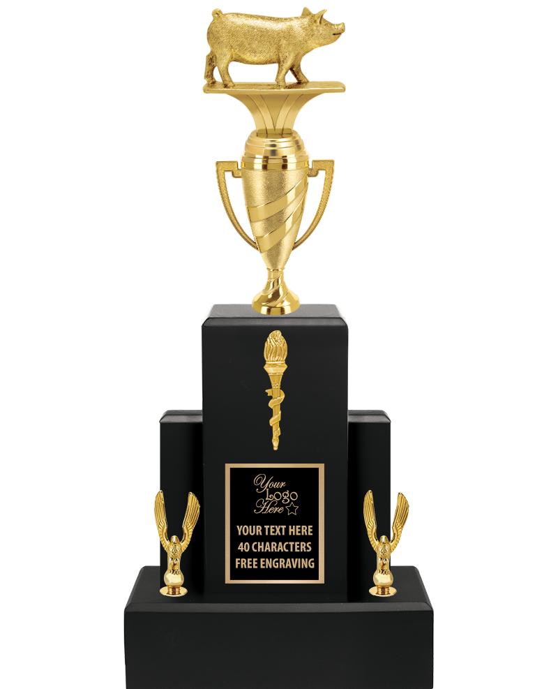 20.75" BLACK WOOD TRP/GOLD CUP