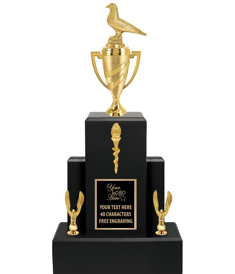 20.75" BLACK WOOD TRP/GOLD CUP