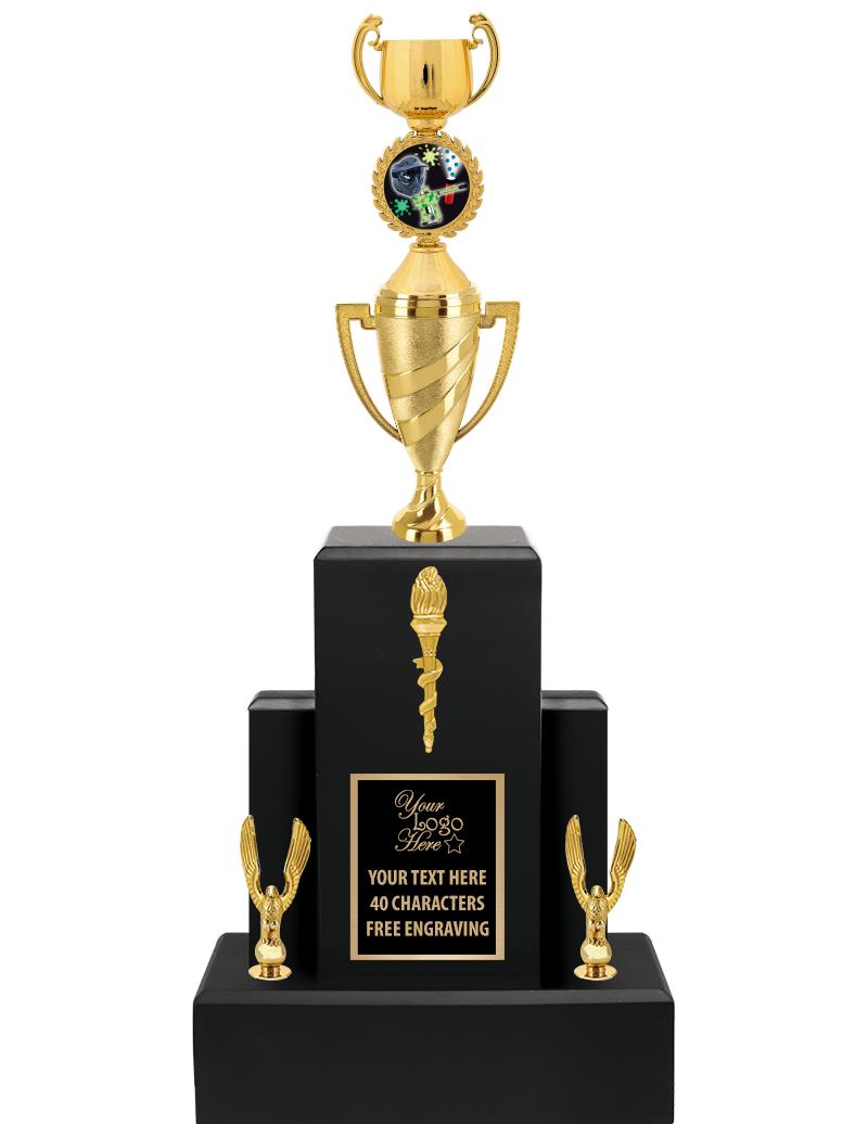 20.75" BLACK WOOD TRP/GOLD CUP