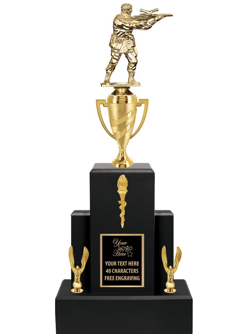 20.75" BLACK WOOD TRP/GOLD CUP