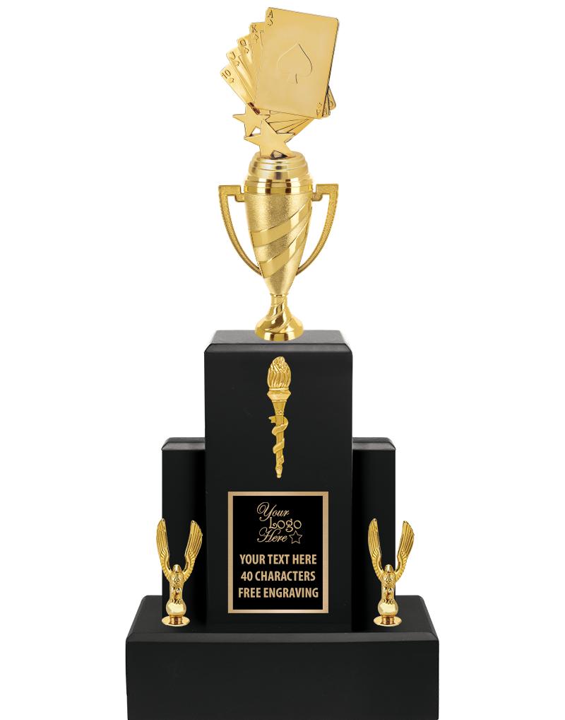 20.75" BLACK WOOD TRP/GOLD CUP