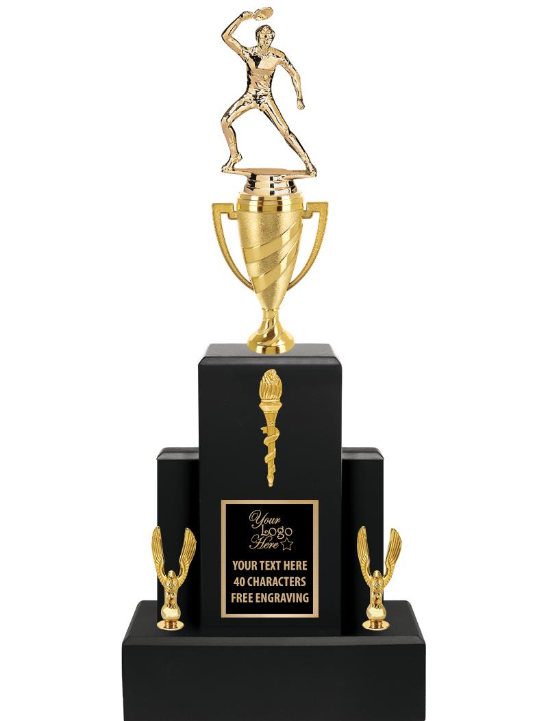 20.75" BLACK WOOD TRP/GOLD CUP