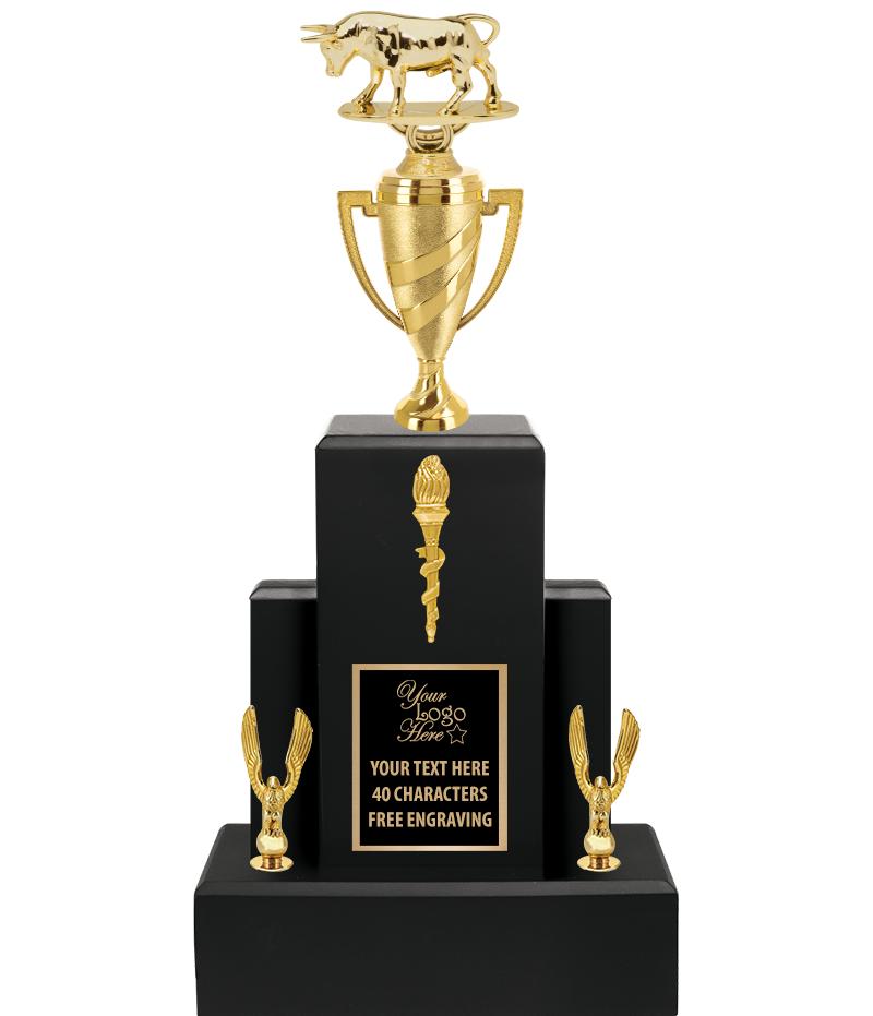 20.75" BLACK WOOD TRP/GOLD CUP