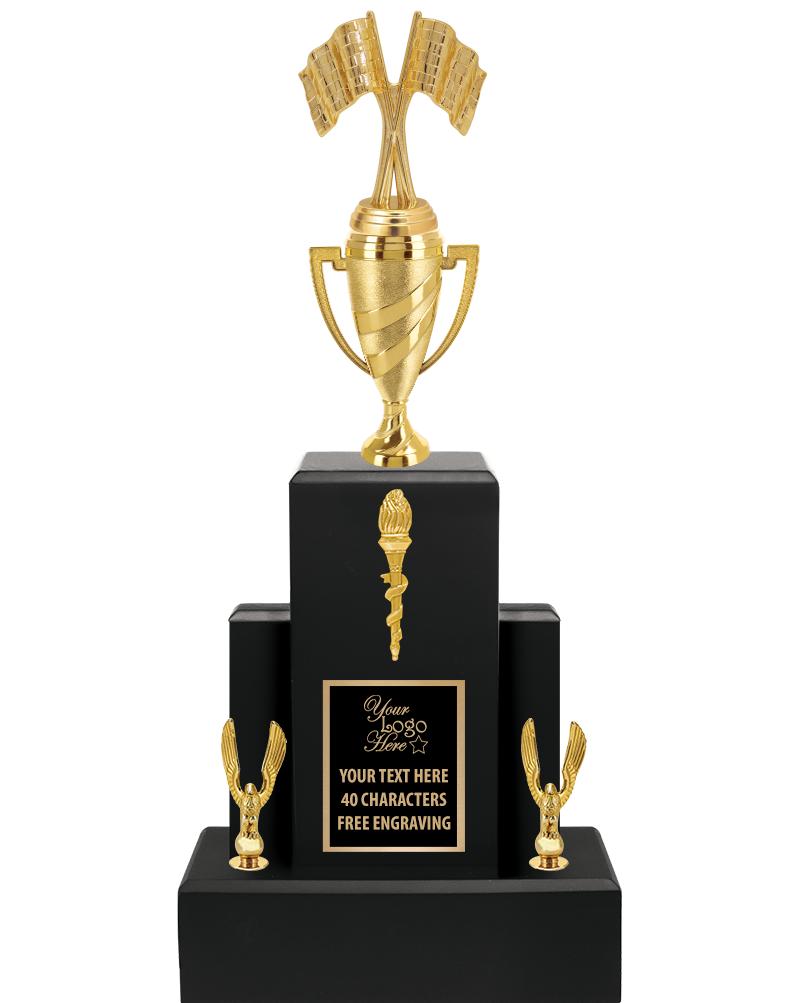 20.75" BLACK WOOD TRP/GOLD CUP