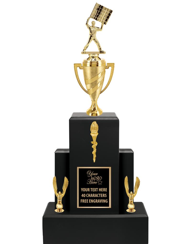 20.75" BLACK WOOD TRP/GOLD CUP