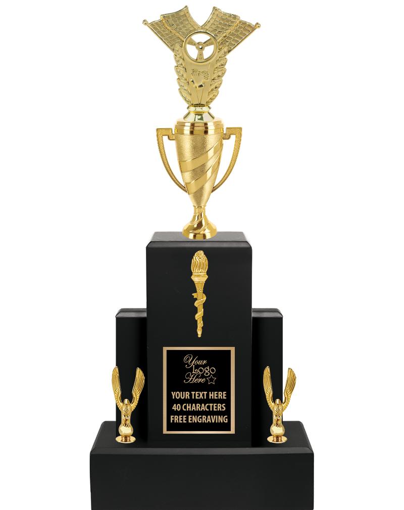 20.75" BLACK WOOD TRP/GOLD CUP