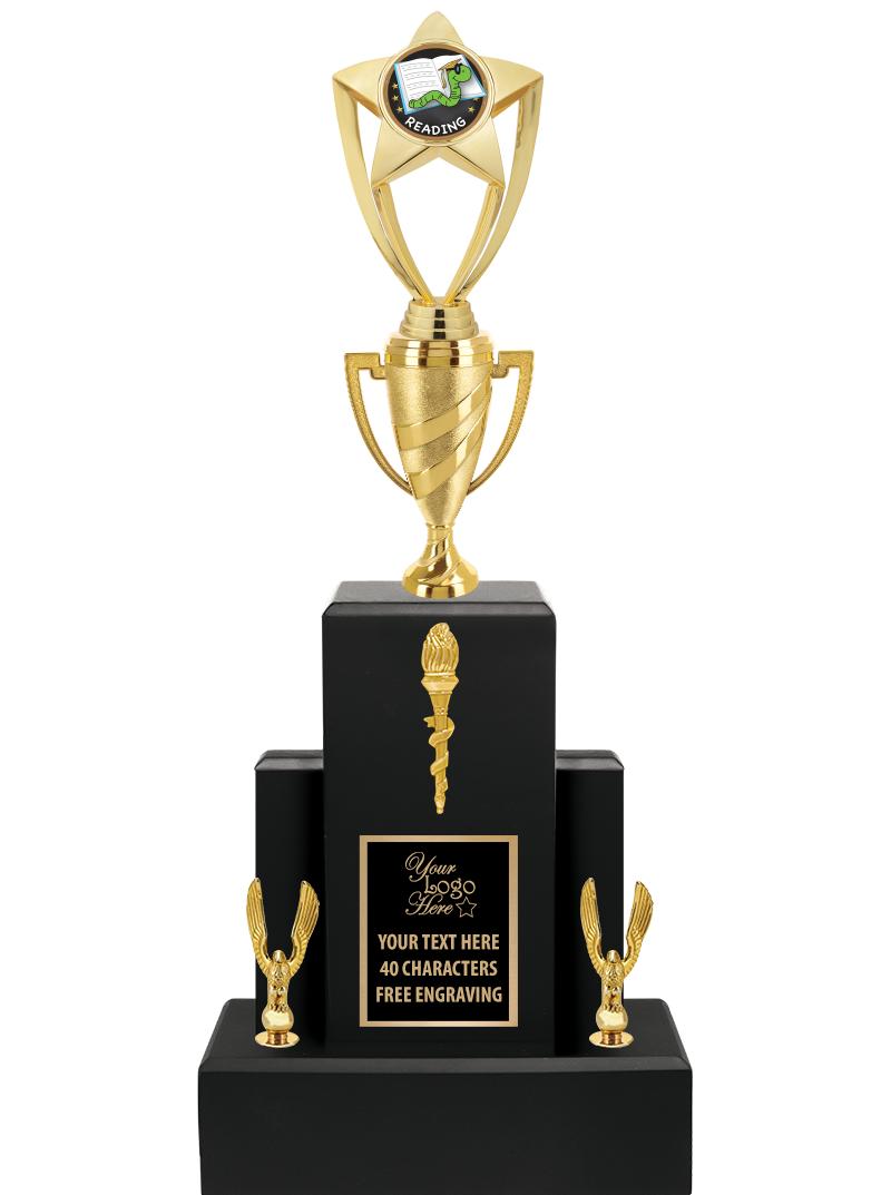 20.75" BLACK WOOD TRP/GOLD CUP