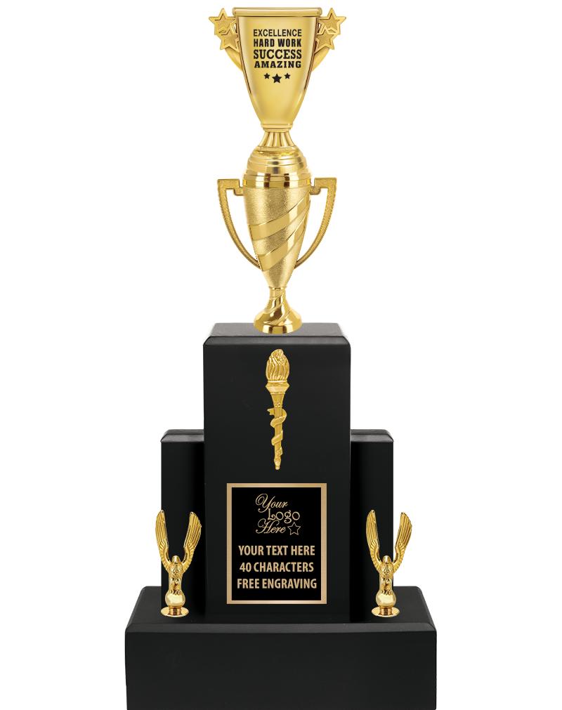 20.75" BLACK WOOD TRP/GOLD CUP