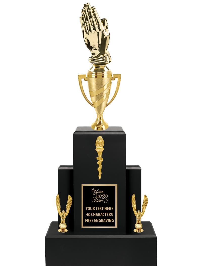 20.75" BLACK WOOD TRP/GOLD CUP