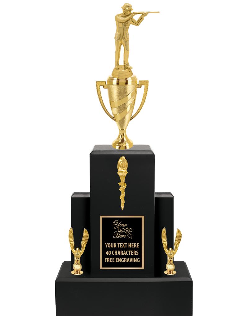 20.75" BLACK WOOD TRP/GOLD CUP