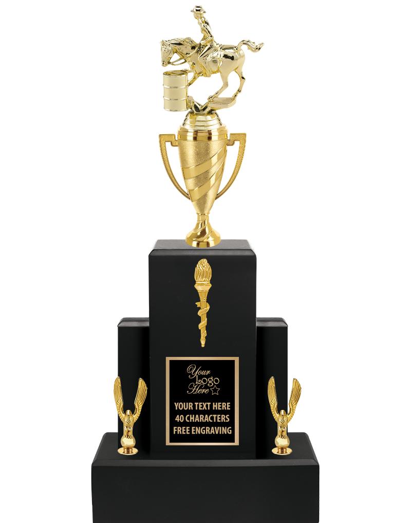 20.75" BLACK WOOD TRP/GOLD CUP