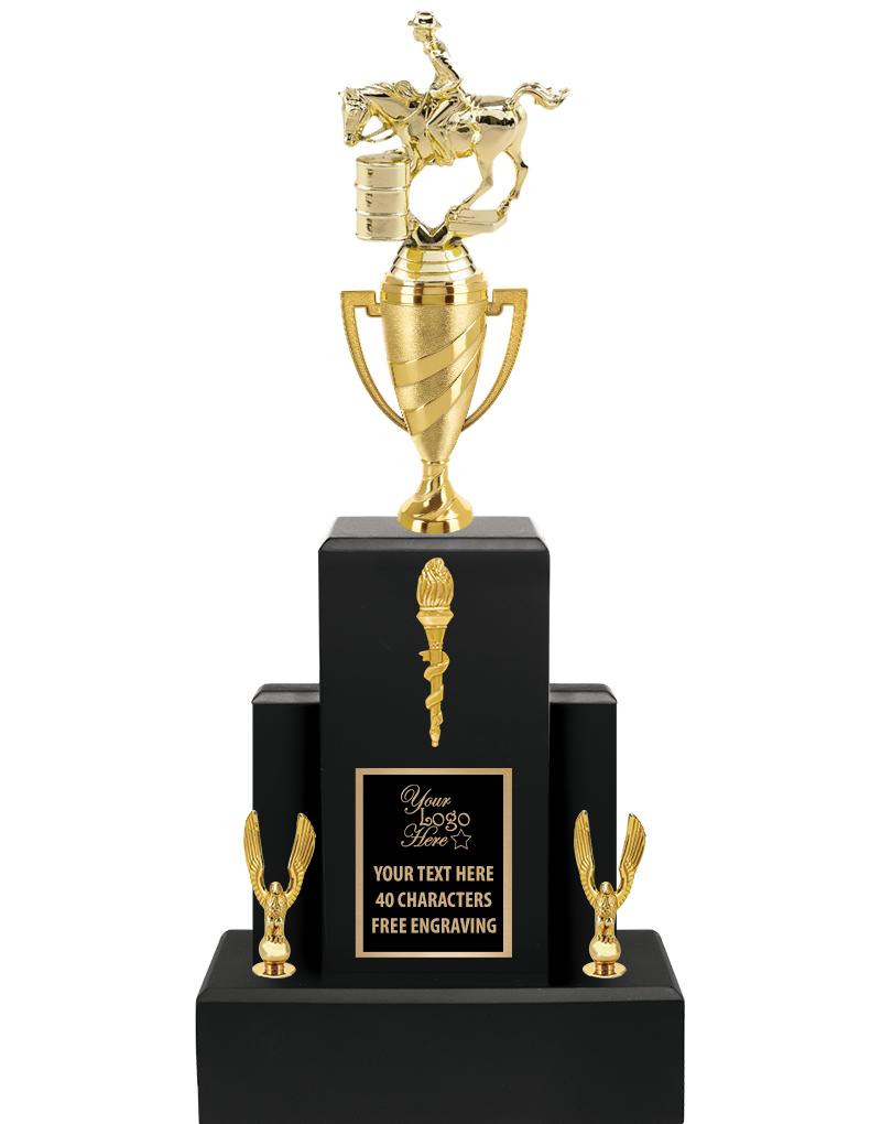 20.75" BLACK WOOD TRP/GOLD CUP