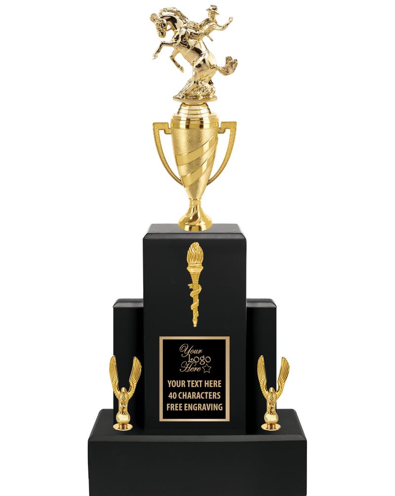 20.75" BLACK WOOD TRP/GOLD CUP