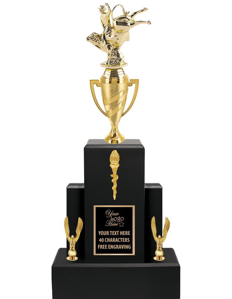 20.75" BLACK WOOD TRP/GOLD CUP