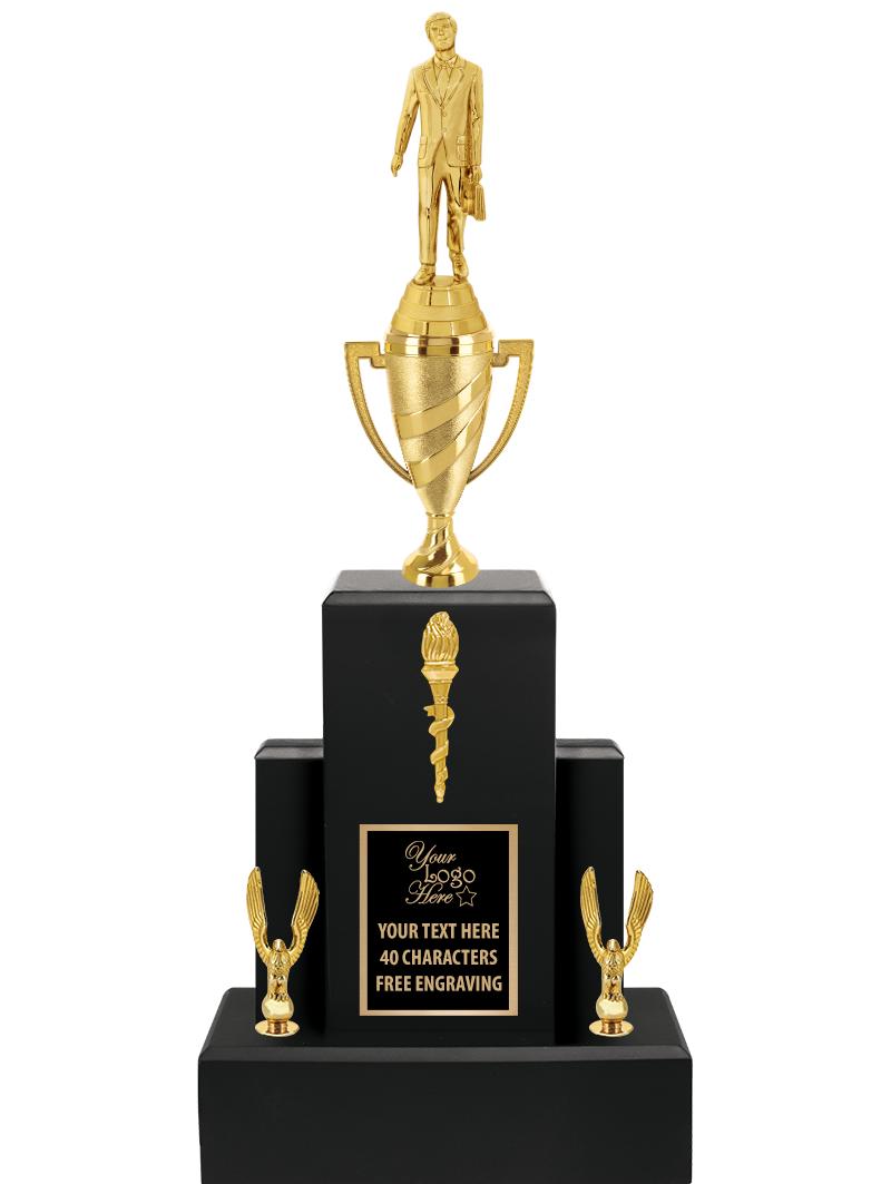 20.75" BLACK WOOD TRP/GOLD CUP