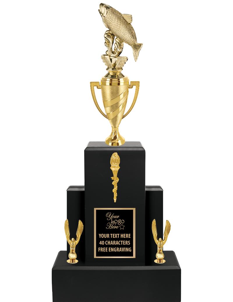 20.75" BLACK WOOD TRP/GOLD CUP