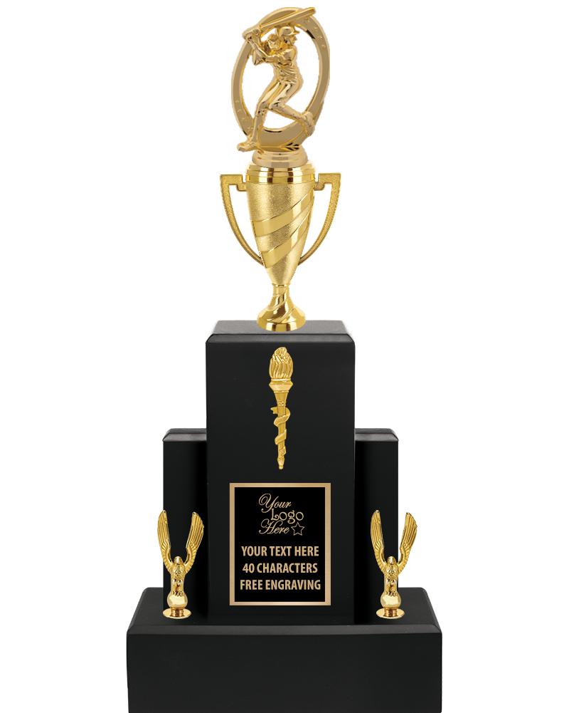 20.75" BLACK WOOD TRP/GOLD CUP