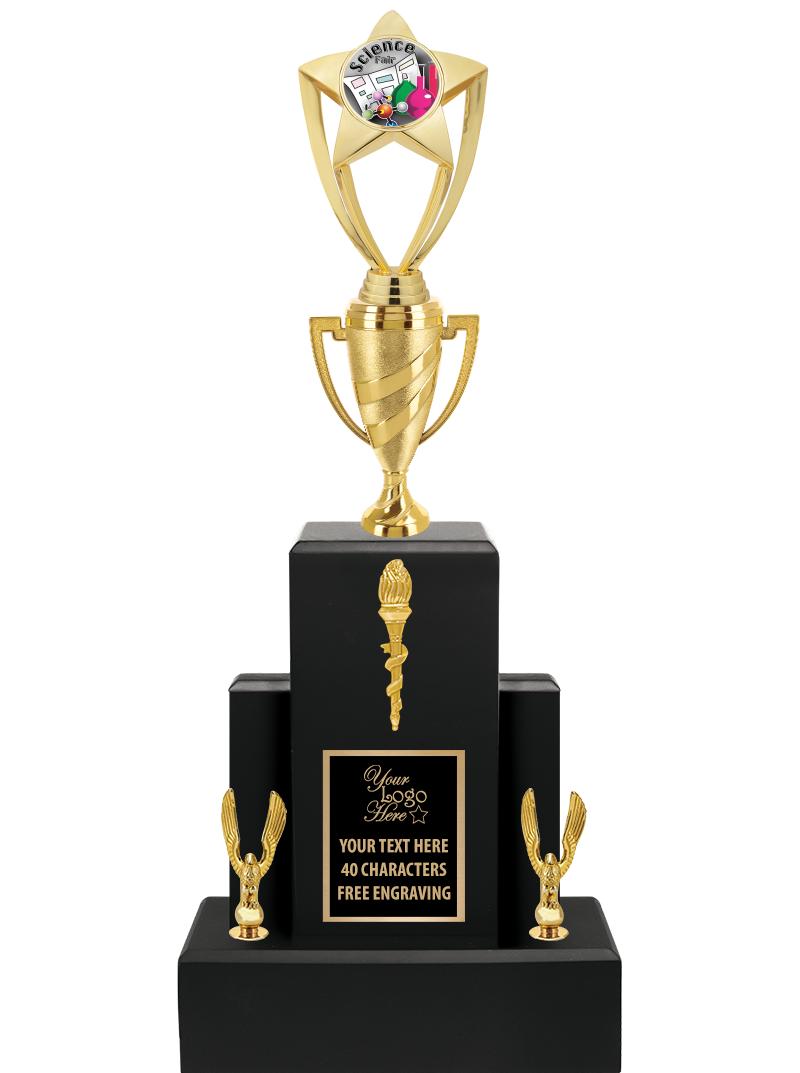 20.75&quot; BLACK WOOD TRP/GOLD CUP