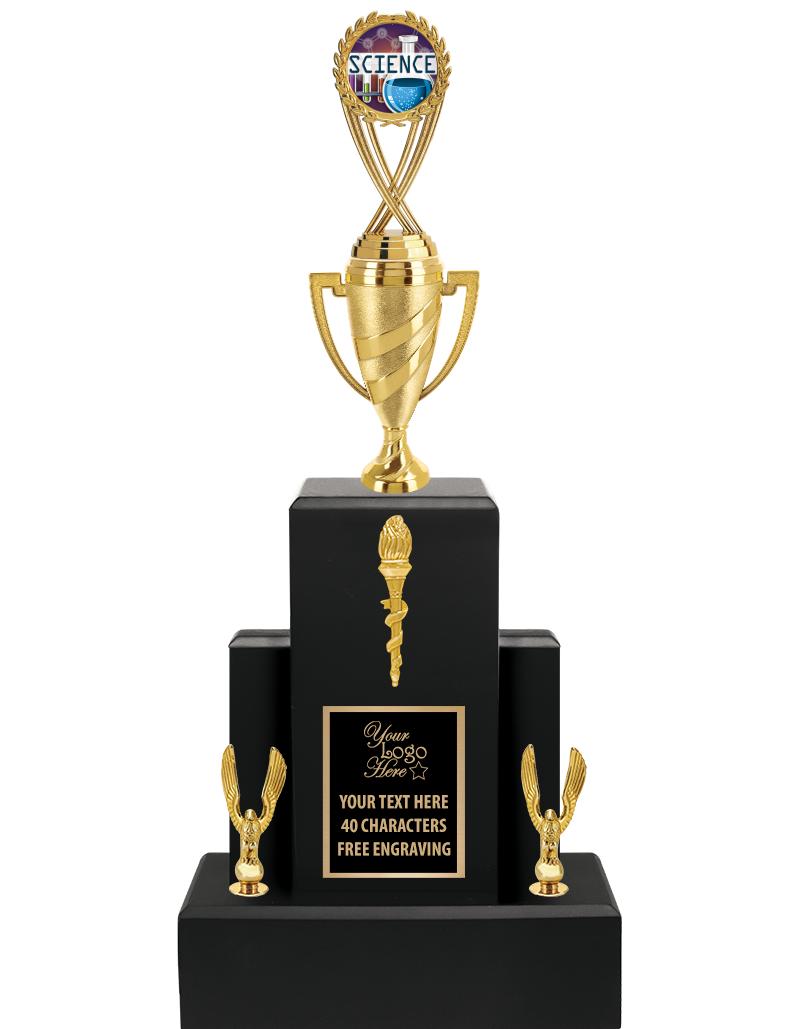 20.75" BLACK WOOD TRP/GOLD CUP