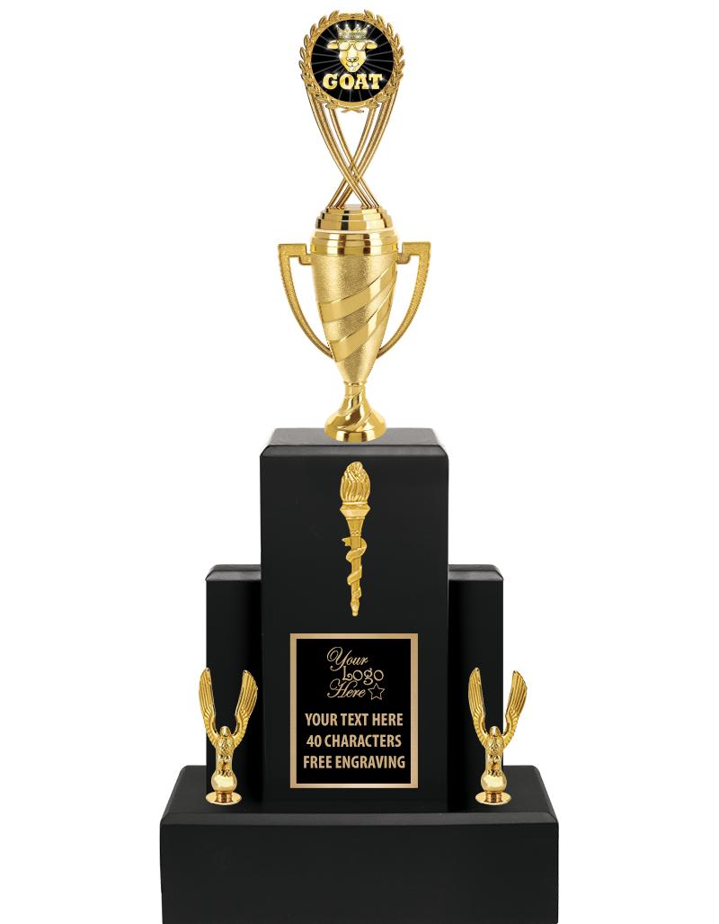 20.75" BLACK WOOD TRP/GOLD CUP