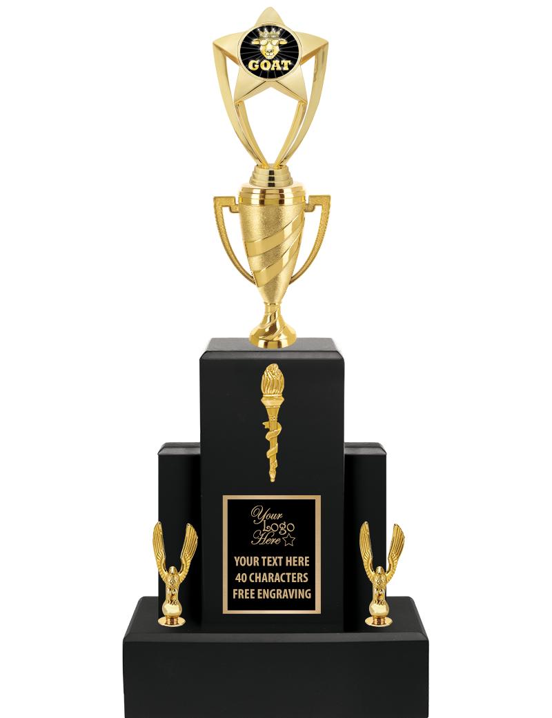 20.75" BLACK WOOD TRP/GOLD CUP