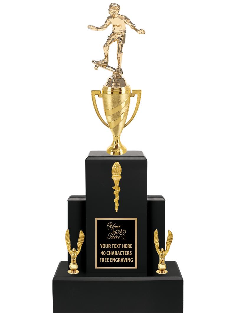 20.75" BLACK WOOD TRP/GOLD CUP