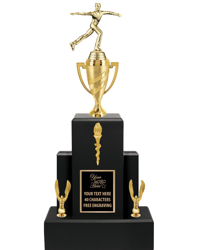 20.75" BLACK WOOD TRP/GOLD CUP