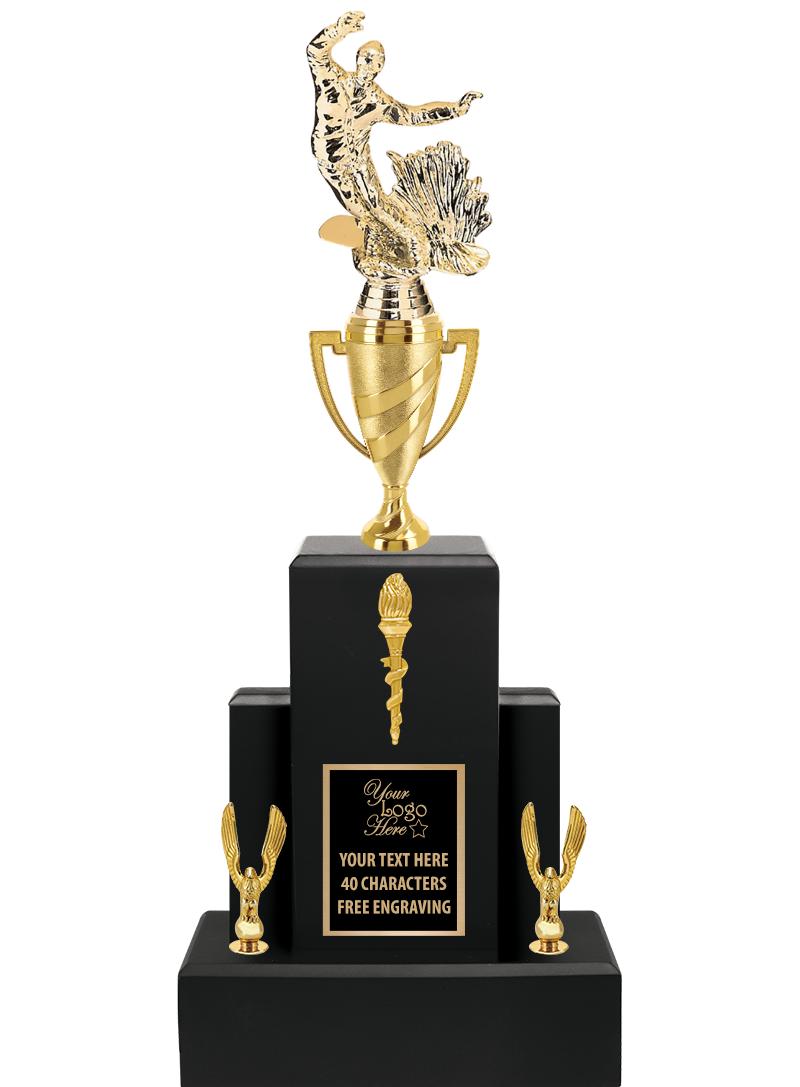 20.75" BLACK WOOD TRP/GOLD CUP