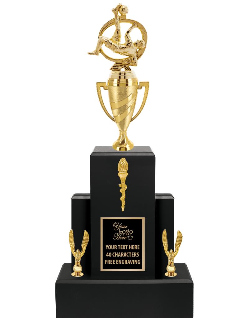 20.75" BLACK WOOD TRP/GOLD CUP