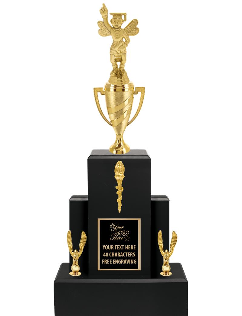 20.75" BLACK WOOD TRP/GOLD CUP