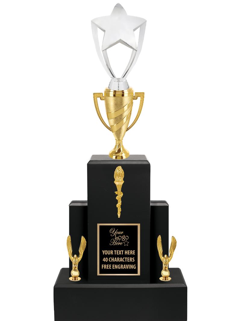 20.75" BLACK WOOD TRP/GOLD CUP