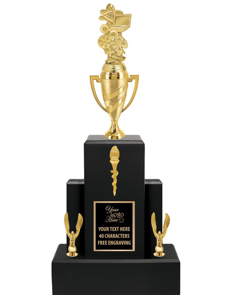 20.75" BLACK WOOD TRP/GOLD CUP