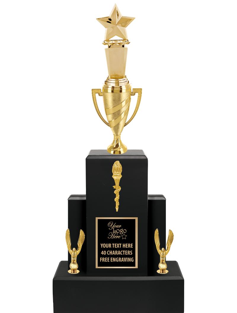 20.75" BLACK WOOD TRP/GOLD CUP