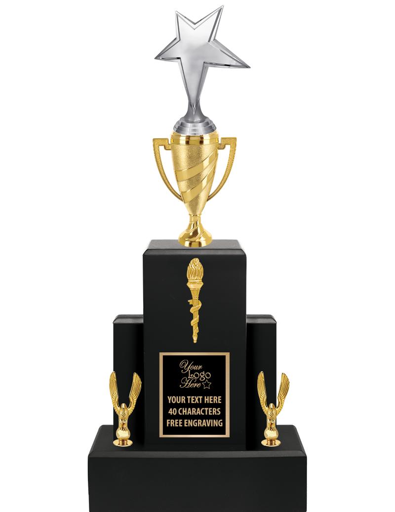 20.75" BLACK WOOD TRP/GOLD CUP