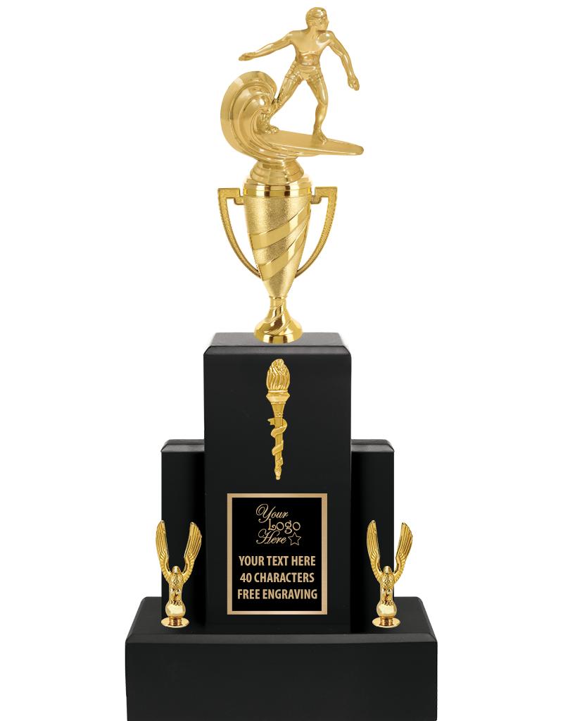 20.75" BLACK WOOD TRP/GOLD CUP